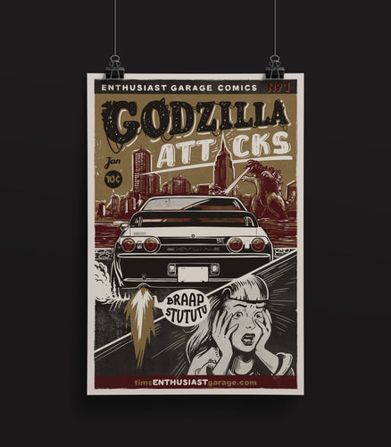 R32 Skyline Godzilla Print